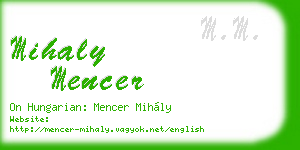 mihaly mencer business card